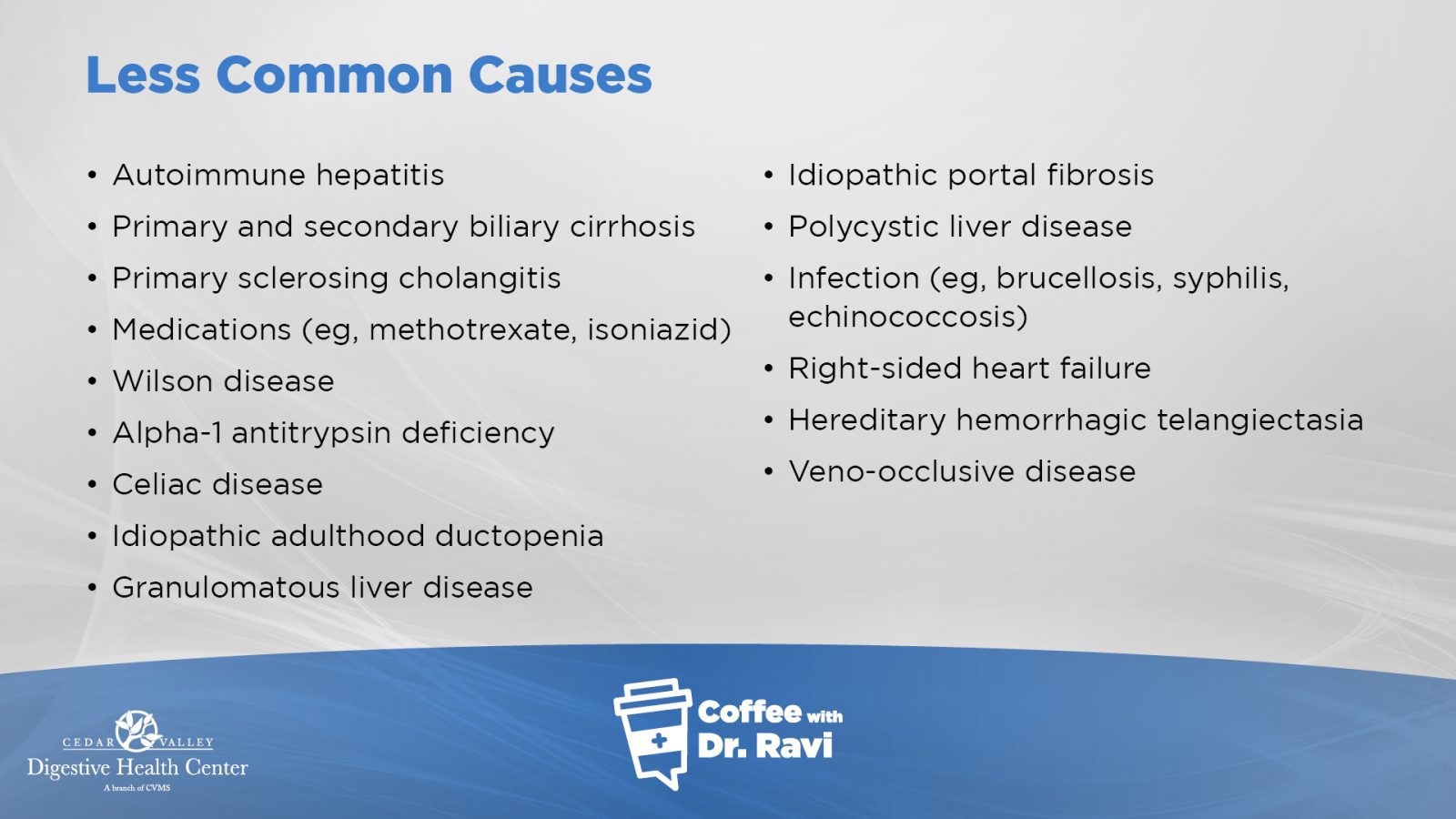 Coffee with Dr. Ravi 62 Cirrhosis Cedar Valley Digestive Health Center